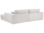 Corner Sofa LOFOTEN Fabric Off-White 3 Seater Left Hand