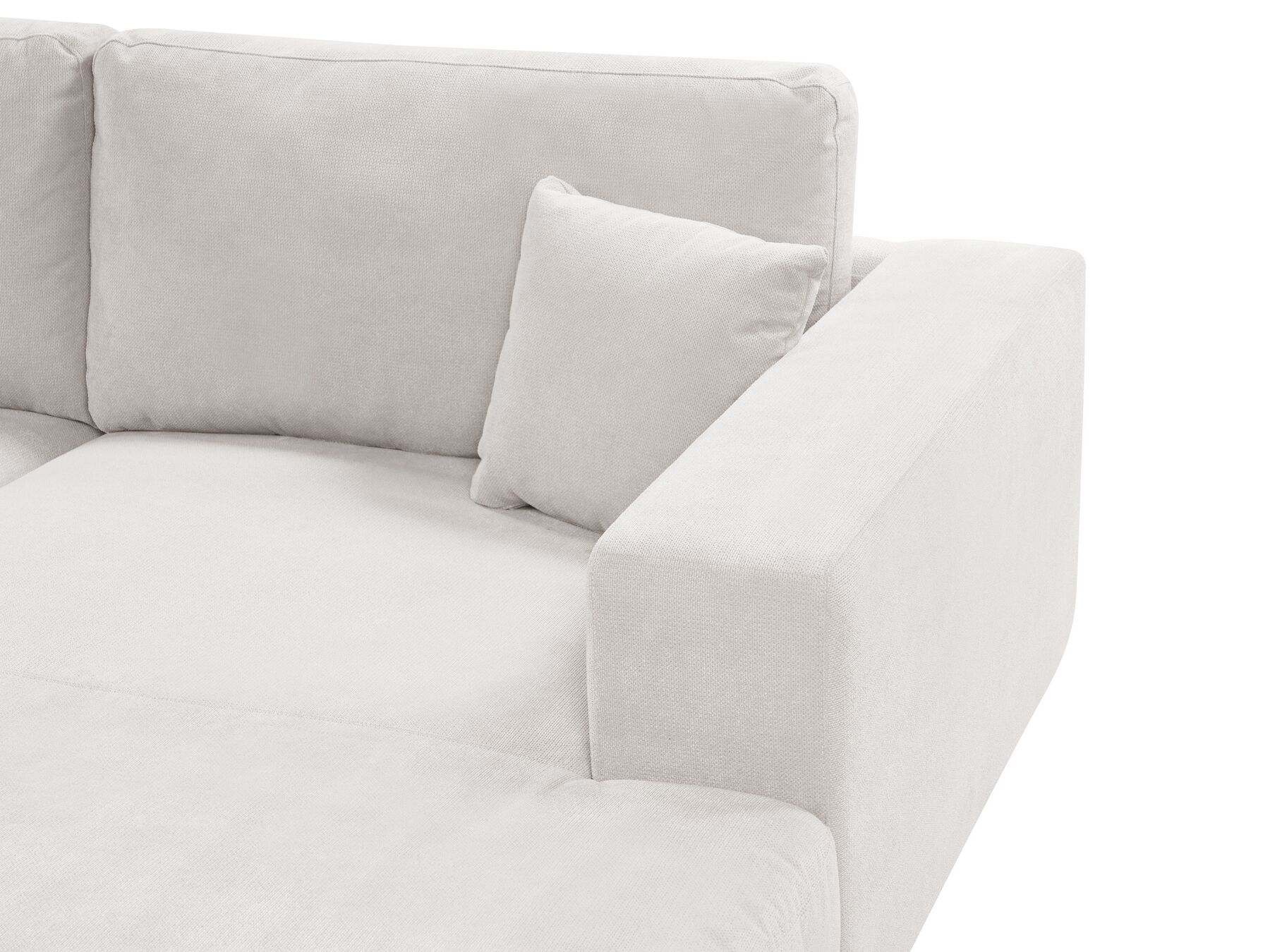 Corner Sofa LOFOTEN Fabric Off-White 3 Seater Left Hand