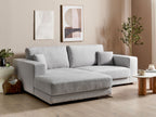 Corner Sofa LOFOTEN Fabric Light Grey 3 Seater Right Hand