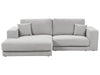 Corner Sofa Fabric Light Grey 3 Seater Right Hand