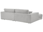 Corner Sofa LOFOTEN Fabric Light Grey 3 Seater Right Hand