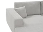 Corner Sofa LOFOTEN Fabric Light Grey 3 Seater Right Hand