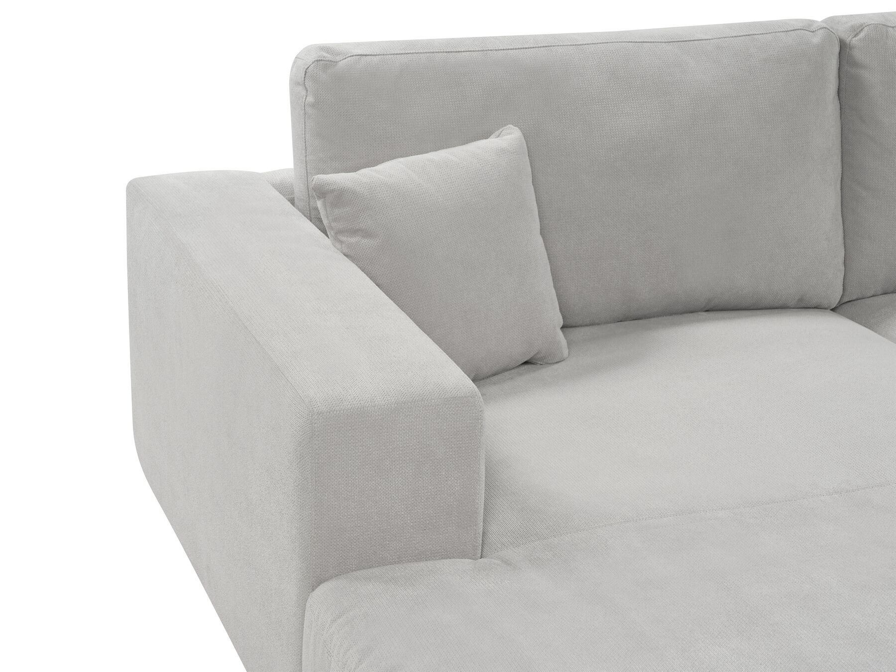 Corner Sofa LOFOTEN Fabric Light Grey 3 Seater Right Hand