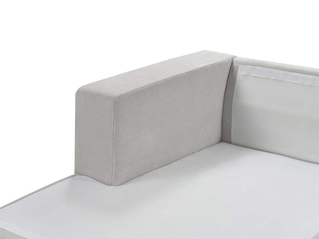 Corner Sofa LOFOTEN Fabric Light Grey 3 Seater Right Hand