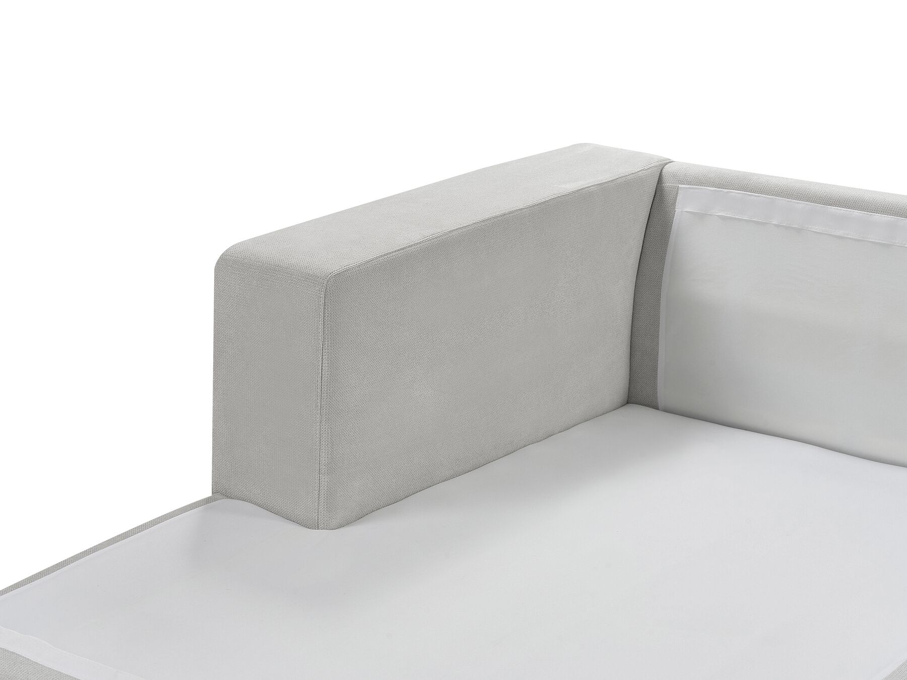 Corner Sofa LOFOTEN Fabric Light Grey 3 Seater Right Hand