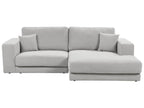 Corner Sofa LOFOTEN Fabric Light Grey 3 Seater Left Hand