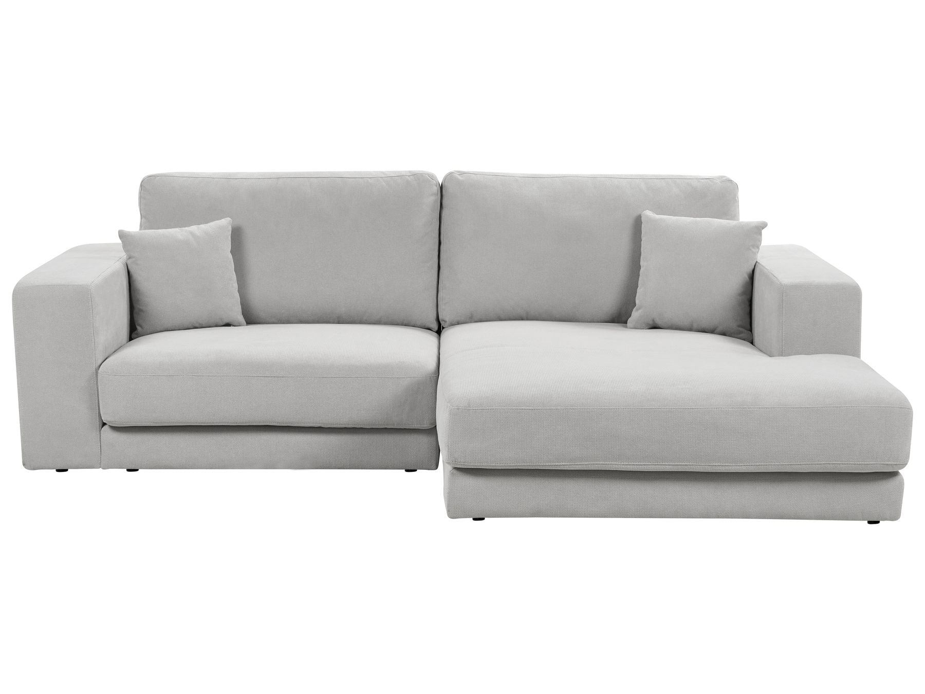 Corner Sofa LOFOTEN Fabric Light Grey 3 Seater Left Hand
