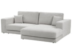 Corner Sofa LOFOTEN Fabric Light Grey 3 Seater Left Hand