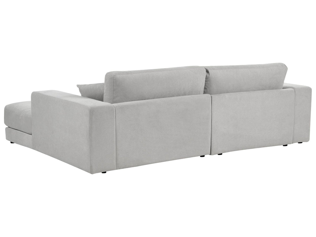Corner Sofa LOFOTEN Fabric Light Grey 3 Seater Left Hand