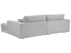 Corner Sofa LOFOTEN Fabric Light Grey 3 Seater Left Hand