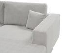 Corner Sofa LOFOTEN Fabric Light Grey 3 Seater Left Hand