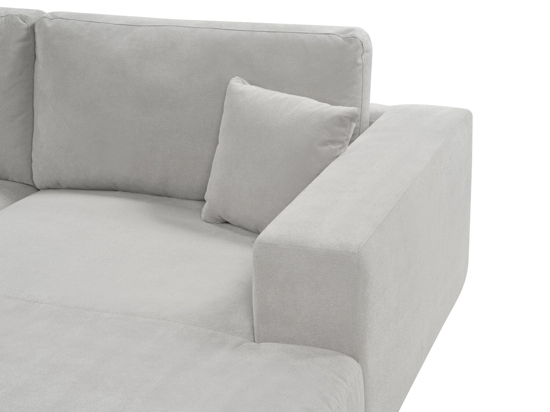 Corner Sofa LOFOTEN Fabric Light Grey 3 Seater Left Hand