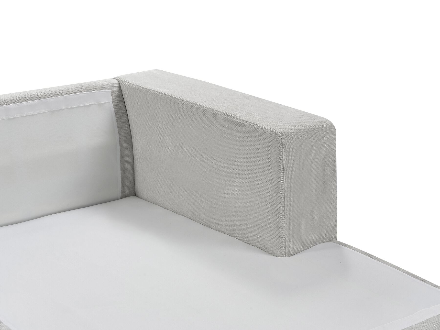 Corner Sofa LOFOTEN Fabric Light Grey 3 Seater Left Hand