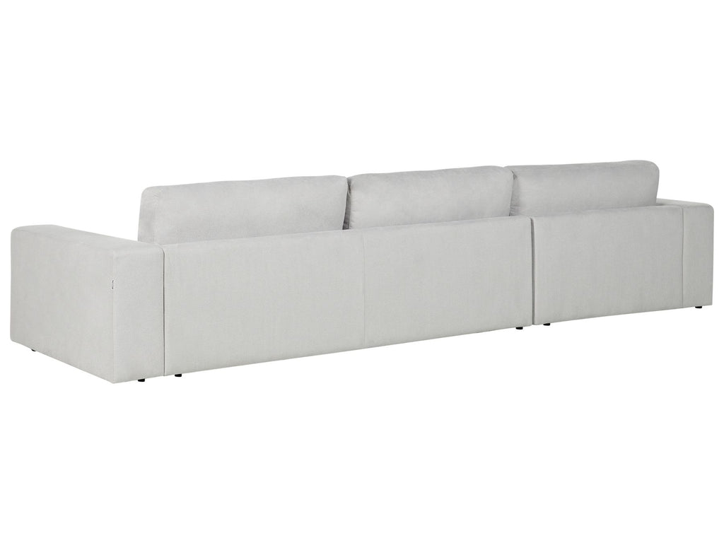 Corner Sofa LOFOTEN Fabric Light Grey 4 Seater Right Hand