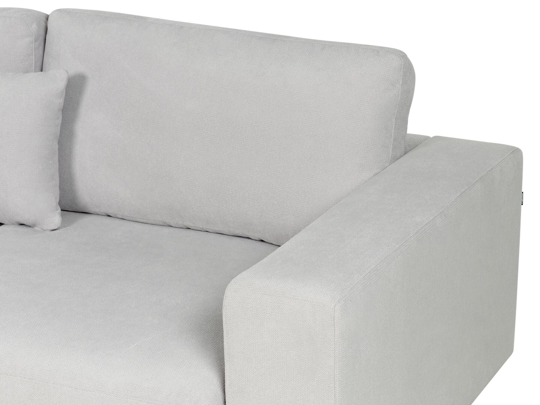 Corner Sofa LOFOTEN Fabric Light Grey 4 Seater Right Hand