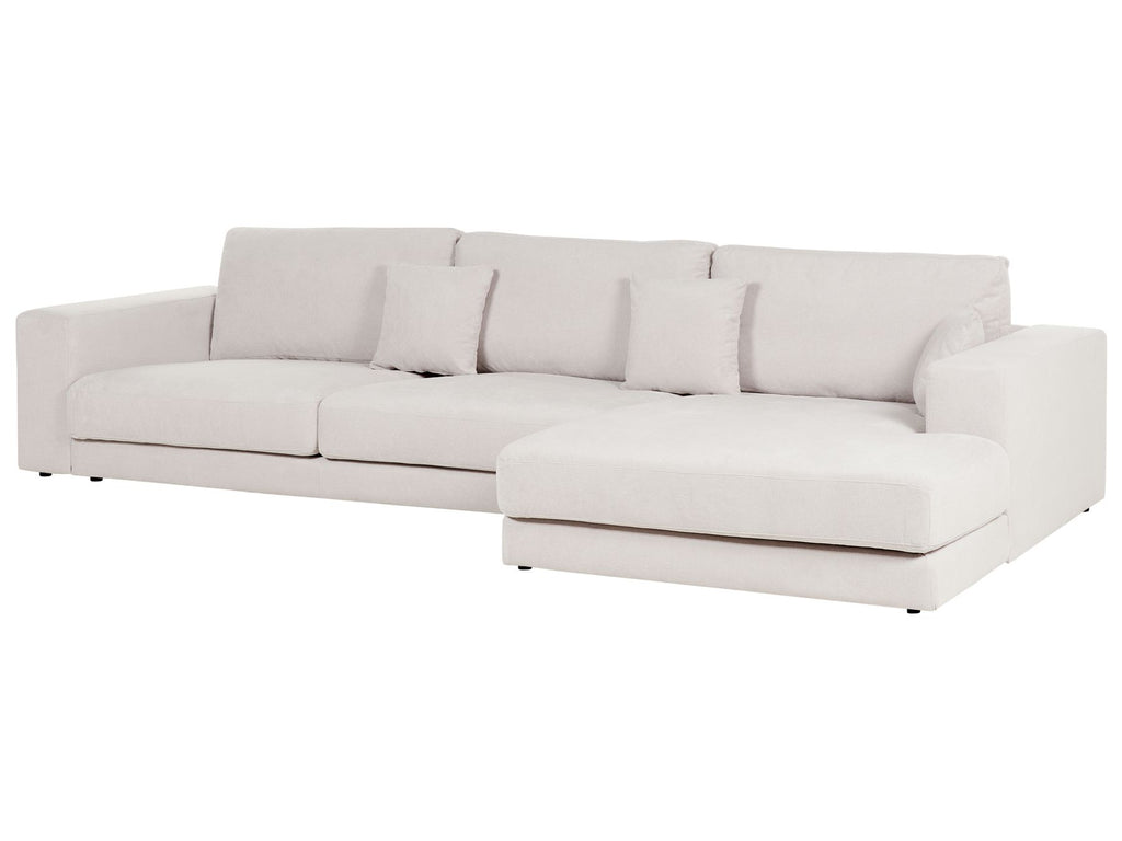 Corner Sofa LOFOTEN Fabric Off-White 4 Seater Left Hand