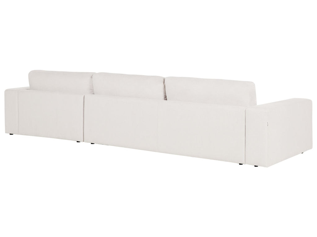 Corner Sofa LOFOTEN Fabric Off-White 4 Seater Left Hand
