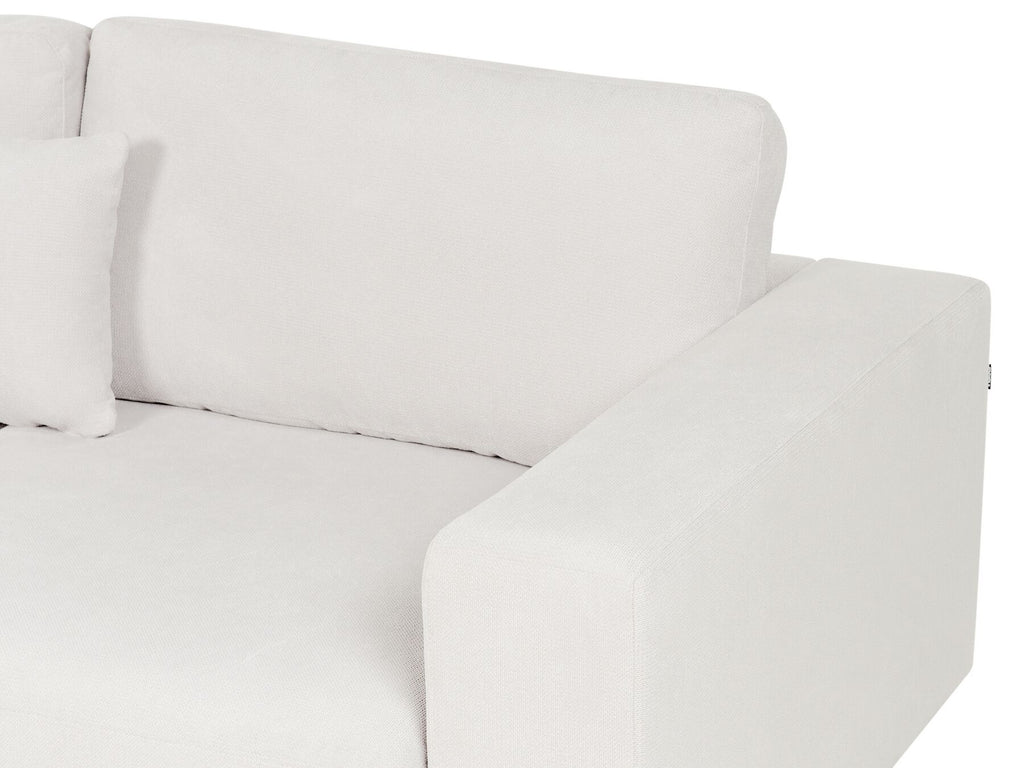 Corner Sofa LOFOTEN Fabric Off-White 4 Seater Left Hand
