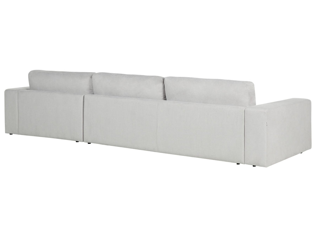 Corner Sofa LOFOTEN Fabric Light Grey 4 Seater Left Hand