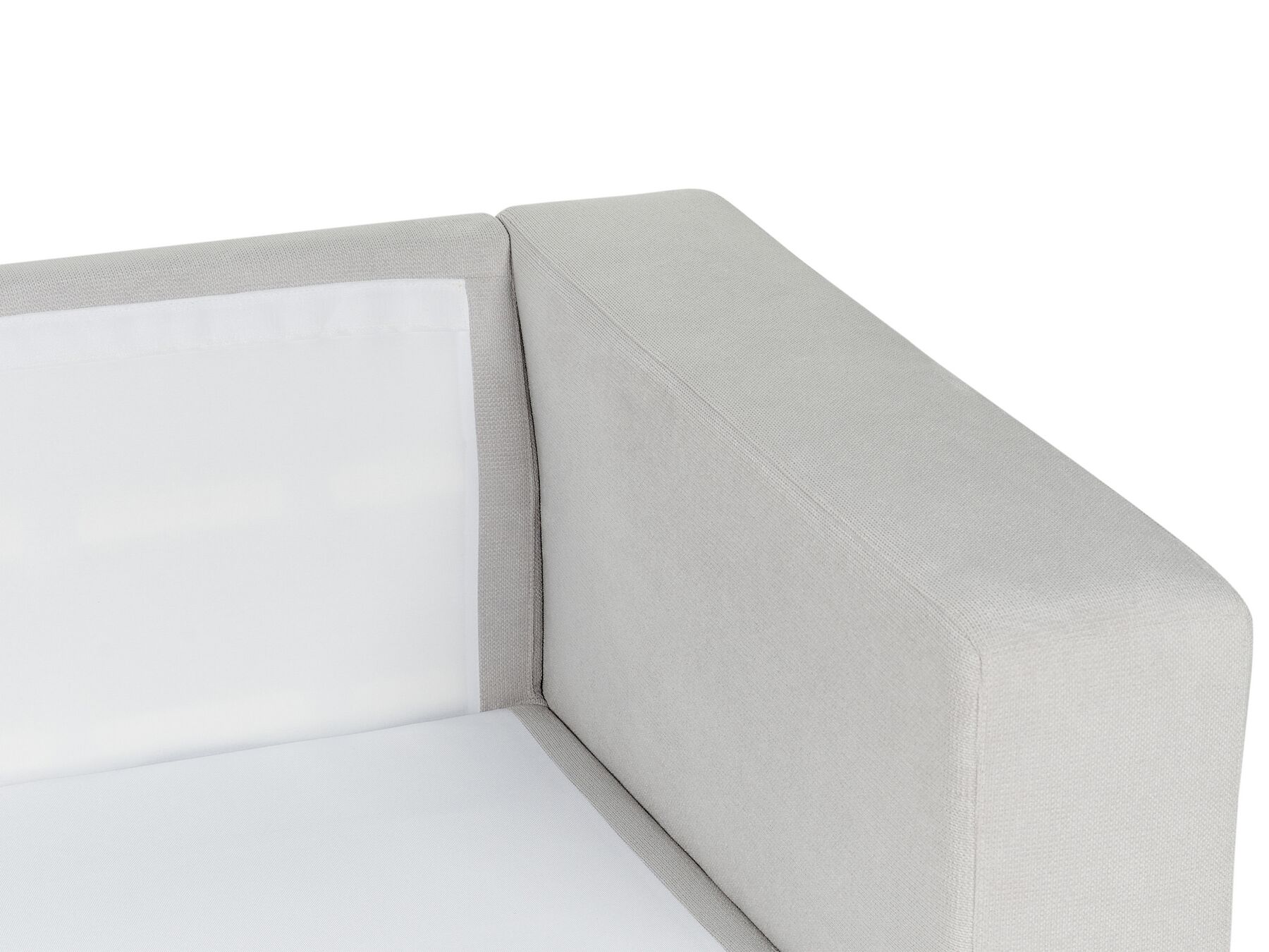 Corner Sofa LOFOTEN Fabric Light Grey 4 Seater Left Hand