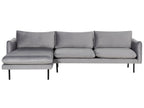 Corner Sofa VINTERBRO Velvet Grey 4 Seater Right Hand