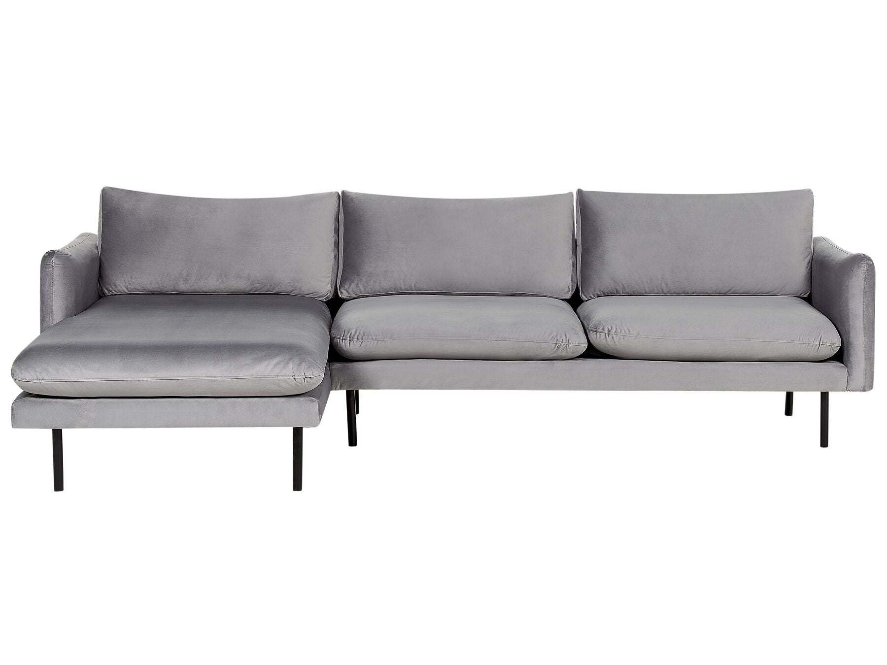 Corner Sofa VINTERBRO Velvet Grey 4 Seater Right Hand