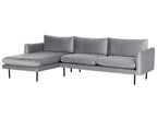 Corner Sofa VINTERBRO Velvet Grey 4 Seater Right Hand