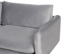 Corner Sofa VINTERBRO Velvet Grey 4 Seater Right Hand