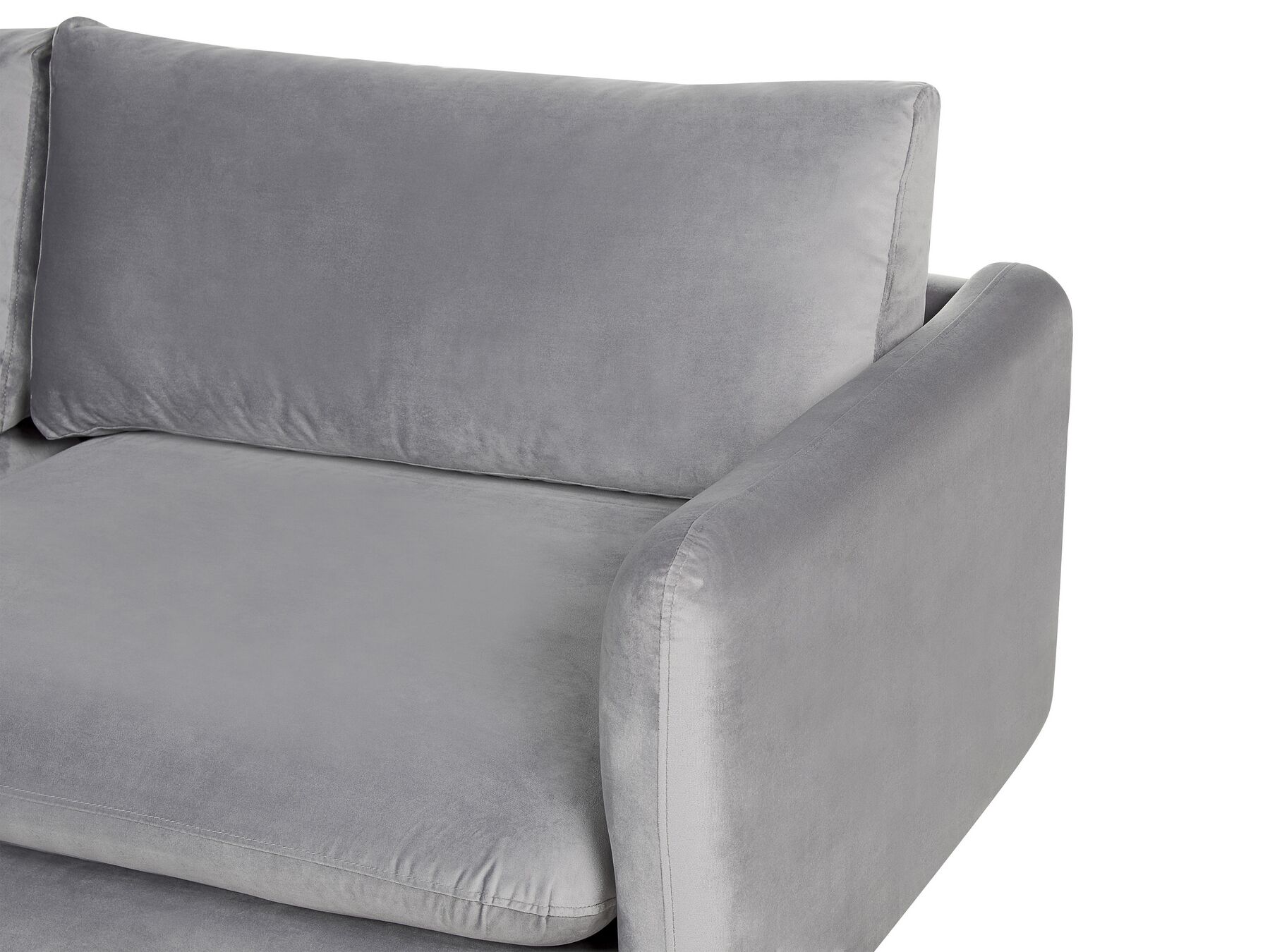Corner Sofa VINTERBRO Velvet Grey 4 Seater Right Hand