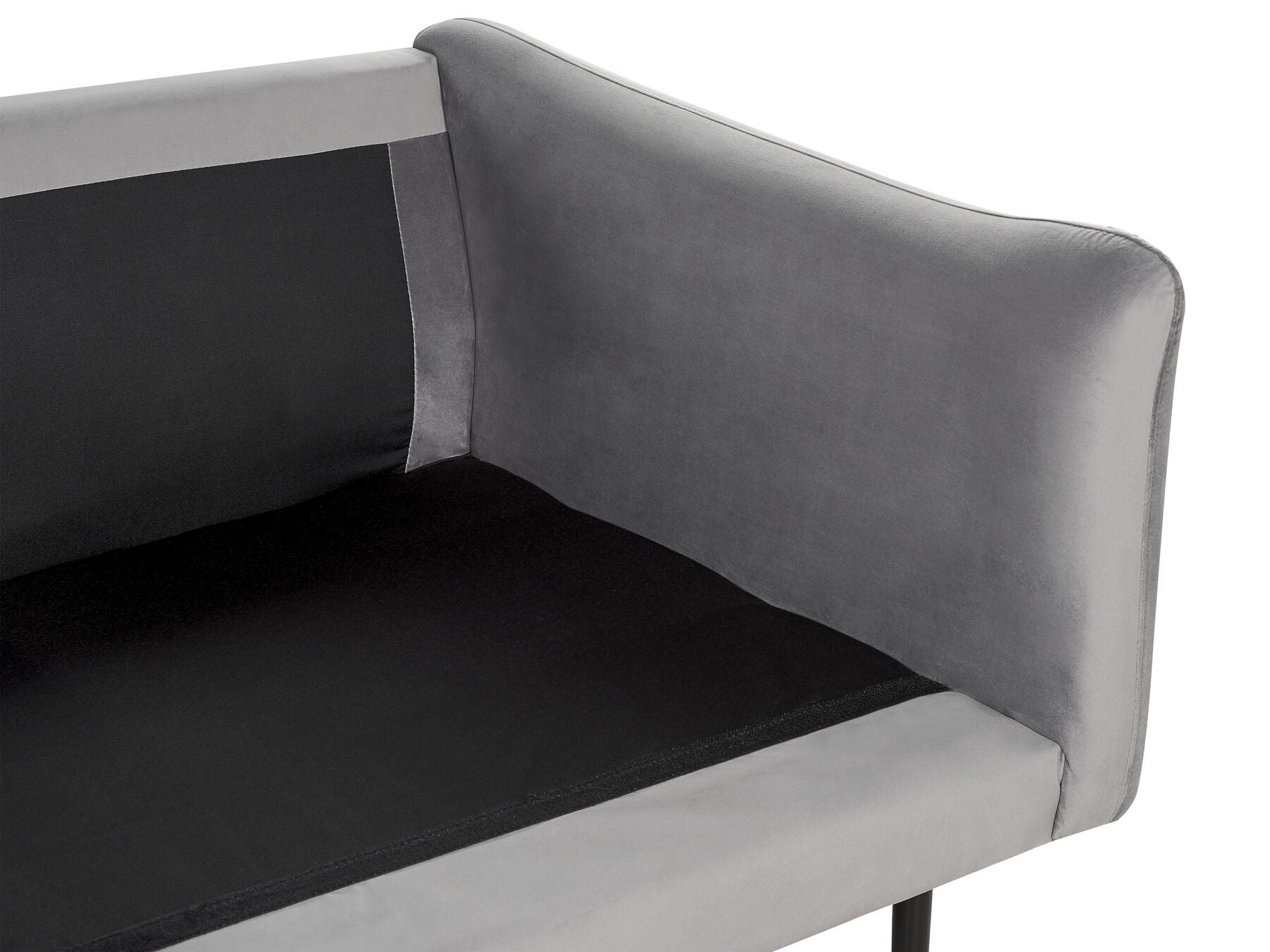 Corner Sofa VINTERBRO Velvet Grey 4 Seater Right Hand