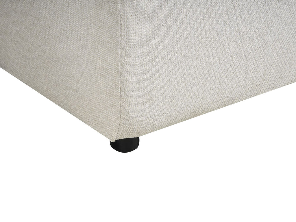 Corner Sofa Bed LUSPA Fabric Light Beige with Storage 3 Seater Left Hand