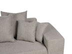 Corner Sofa Bed LUSPA Fabric Taupe with Storage 3 Seater Right Hand