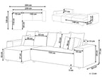 Corner Sofa Bed LUSPA Fabric Taupe with Storage 3 Seater Right Hand