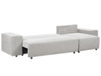 Corner Sofa Bed LUSPA Fabric Light Grey with Storage 3 Seater Left Hand
