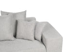 Corner Sofa Bed LUSPA Fabric Light Grey with Storage 3 Seater Left Hand