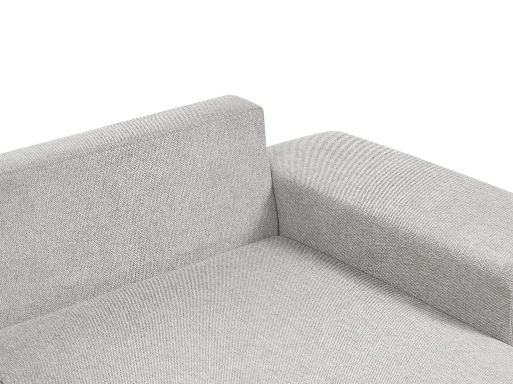 Corner Sofa Bed LUSPA Fabric Light Grey with Storage 3 Seater Left Hand