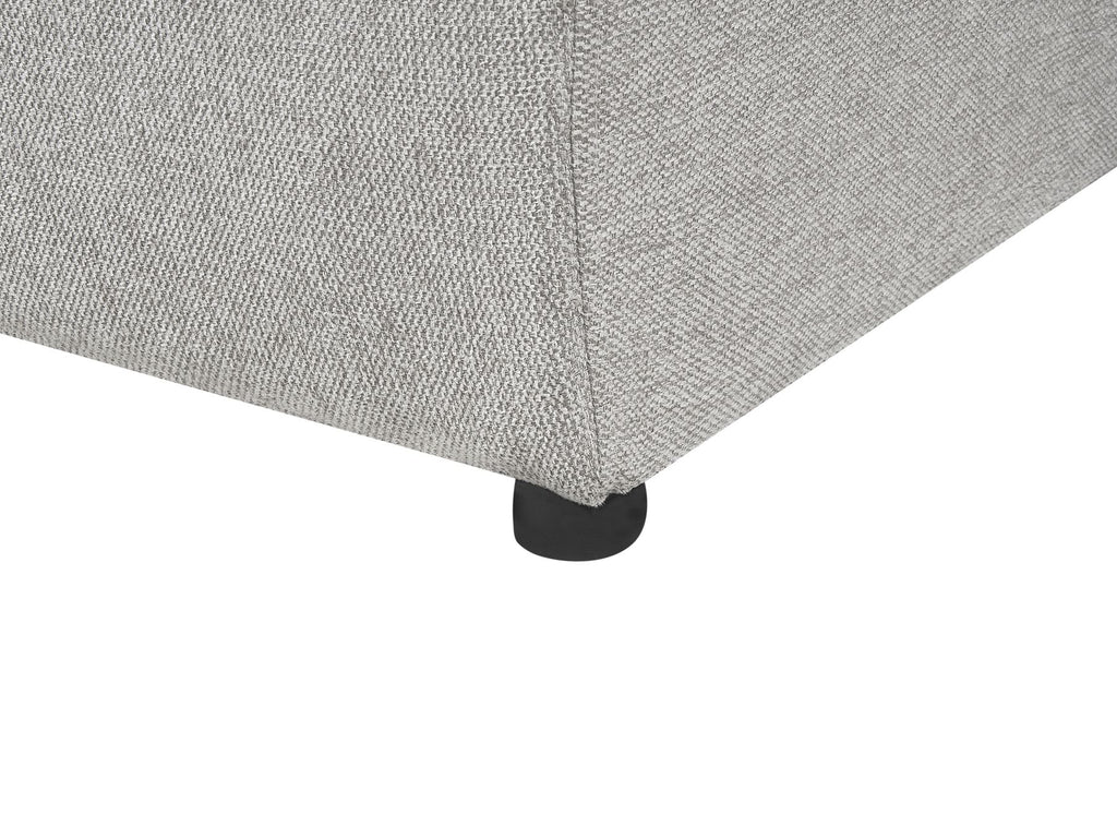 Corner Sofa Bed LUSPA Fabric Light Grey with Storage 3 Seater Left Hand