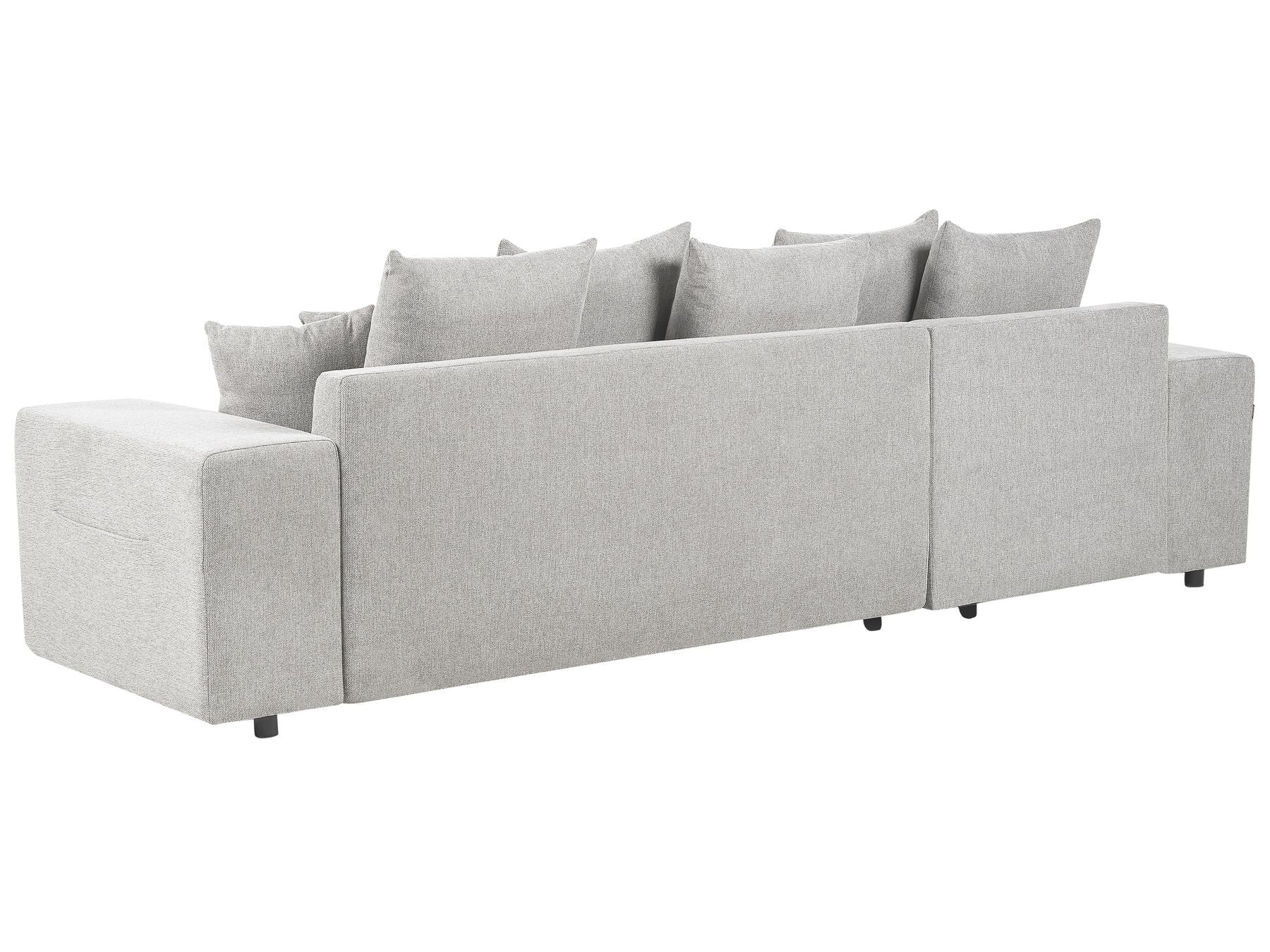 Corner Sofa Bed LUSPA Fabric Light Grey with Storage 3 Seater Right Hand