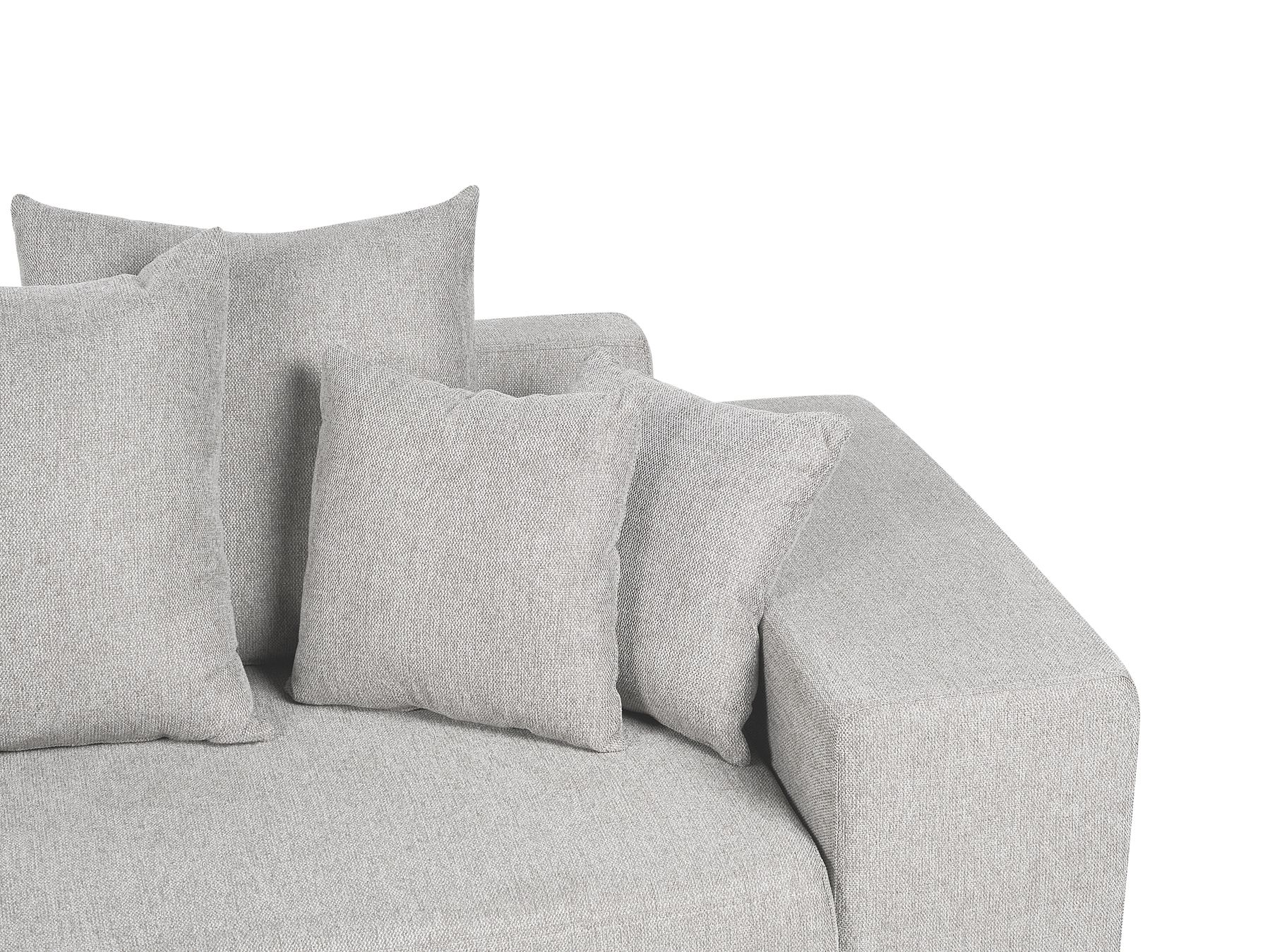 Corner Sofa Bed LUSPA Fabric Light Grey with Storage 3 Seater Right Hand