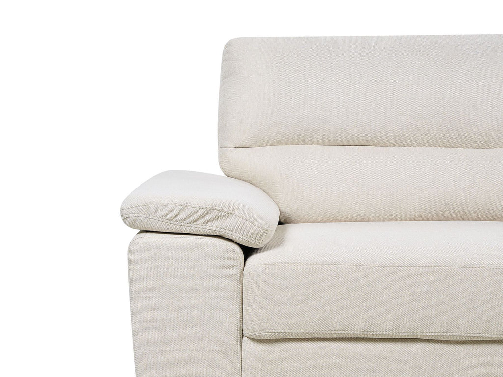 3 Seater Fabric Sofa Light Beige VOGAR