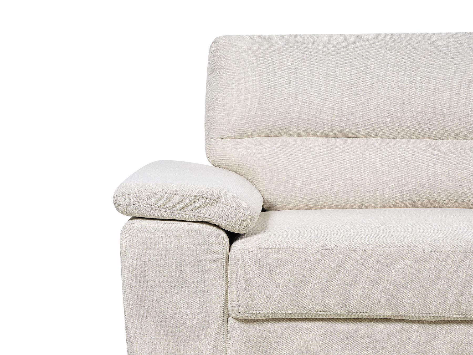 3 Seater Fabric Sofa Light Beige VOGAR