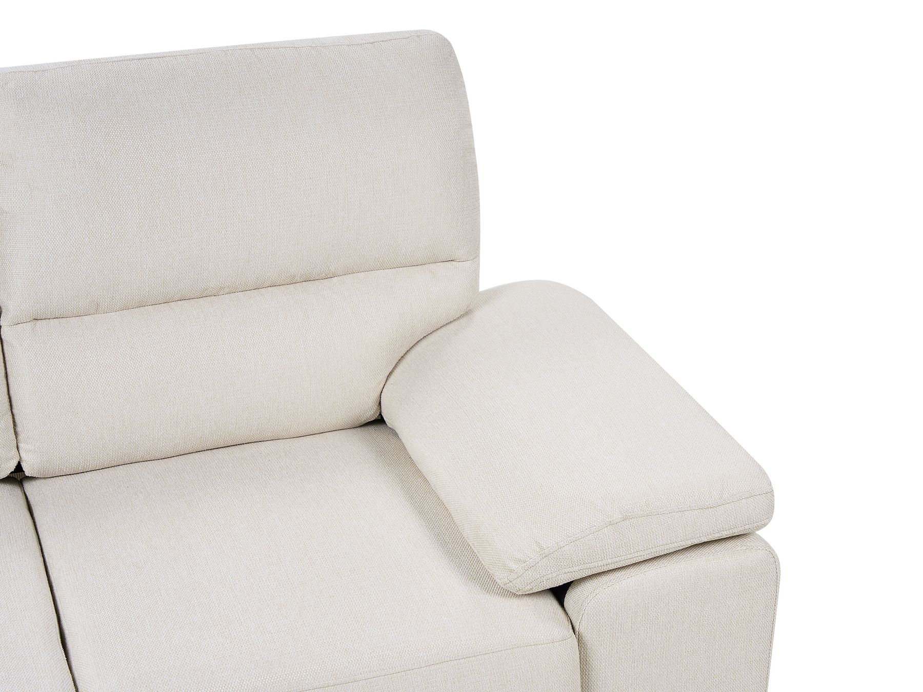 3 Seater Fabric Sofa Light Beige VOGAR