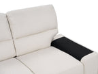 3 Seater Fabric Sofa Light Beige VOGAR