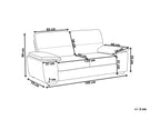 3 Seater Fabric Sofa Light Beige VOGAR