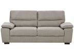 3 Seater Fabric Sofa Light Brown VOGAR