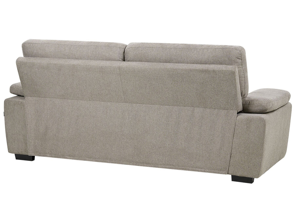 3 Seater Fabric Sofa Light Brown VOGAR
