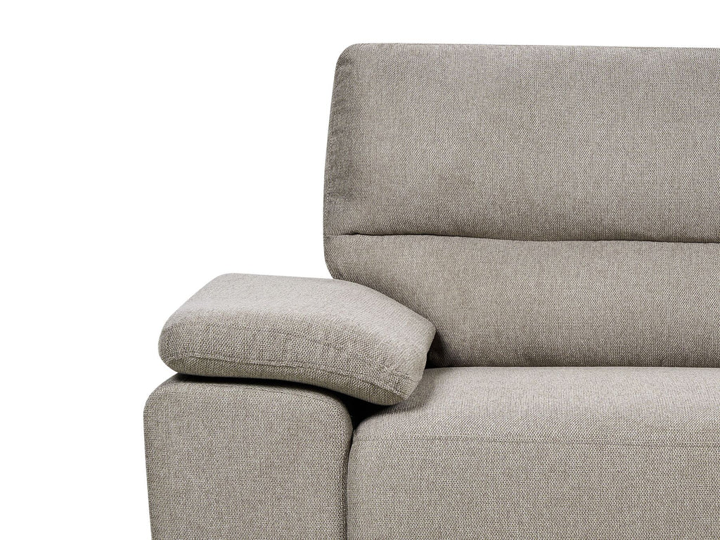 3 Seater Fabric Sofa Light Brown VOGAR
