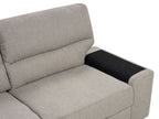 3 Seater Fabric Sofa Light Brown VOGAR