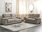 3 Seater Fabric Sofa Light Brown VOGAR