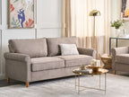 3 Seater Fabric Sofa Light Brown RONNEBY